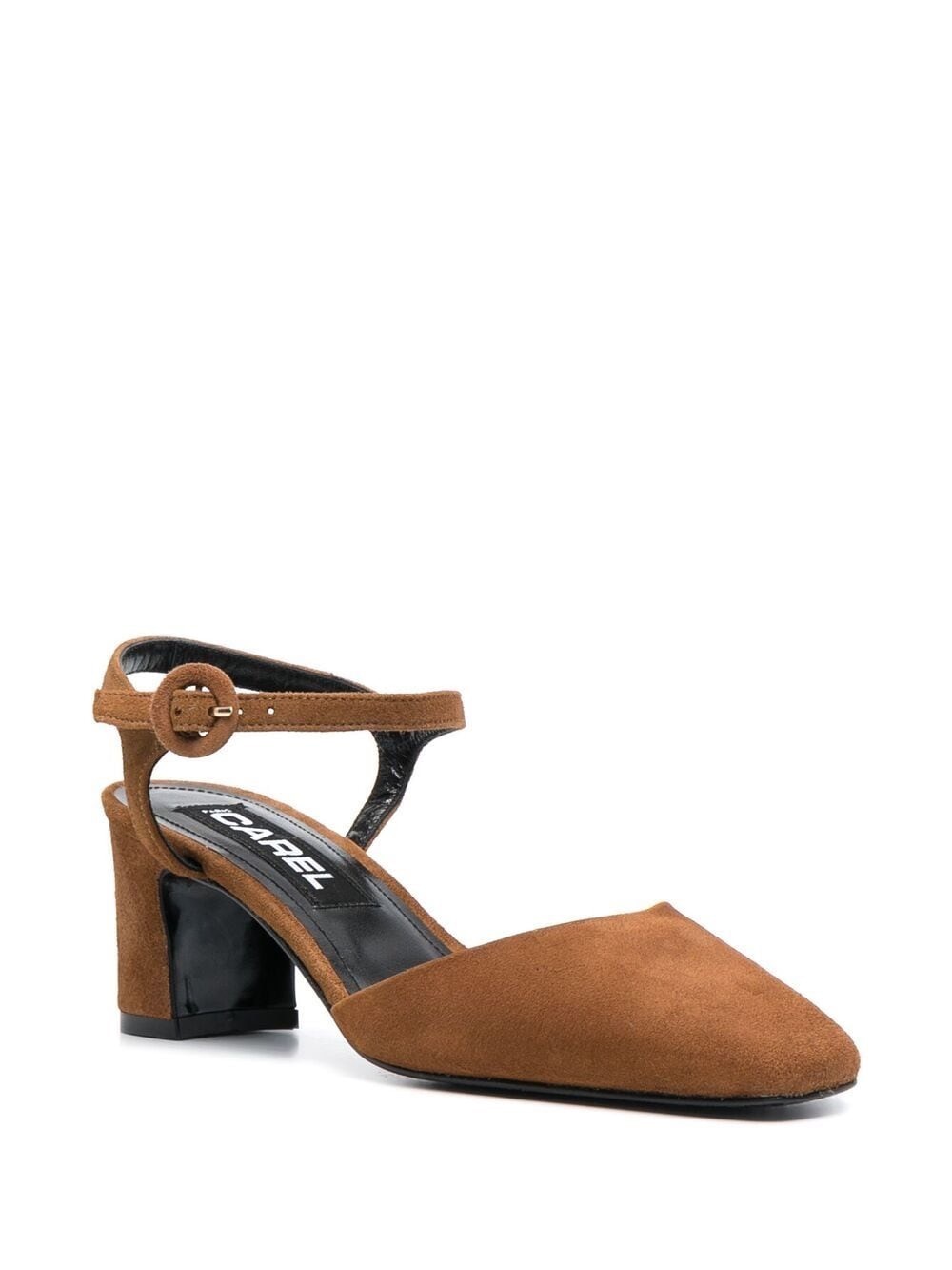 Carel Paris Soraya Mid-Heel Pumps Brown Suede 38